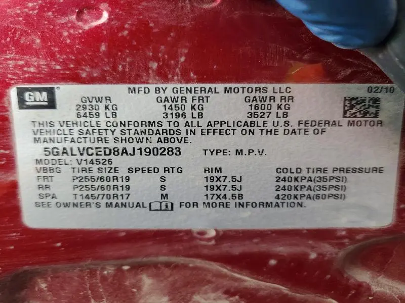 2010 BUICK ENCLAVE CXL  