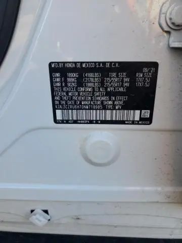 2022 HONDA HR-V EXL  