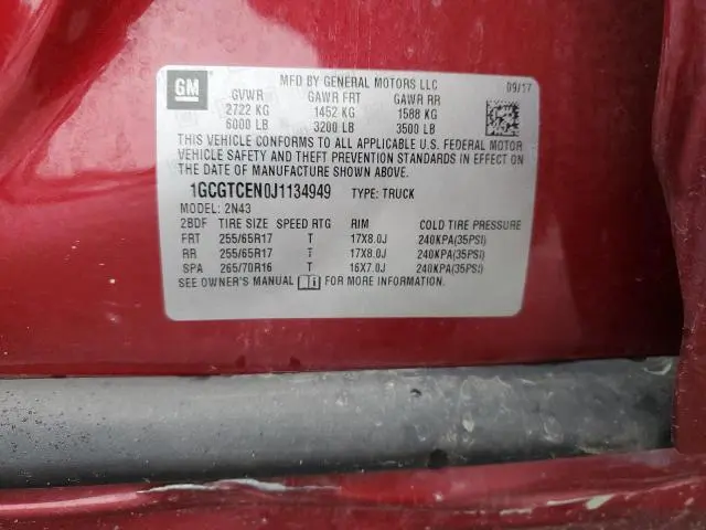 2018 CHEVROLET COLORADO LT  