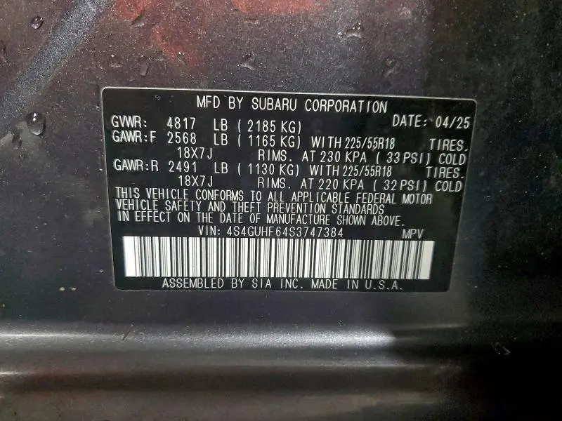 2025 SUBARU CROSSTREK SPORT  