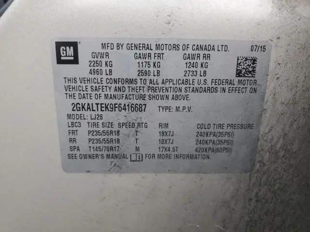 2015 GMC TERRAIN SLT  