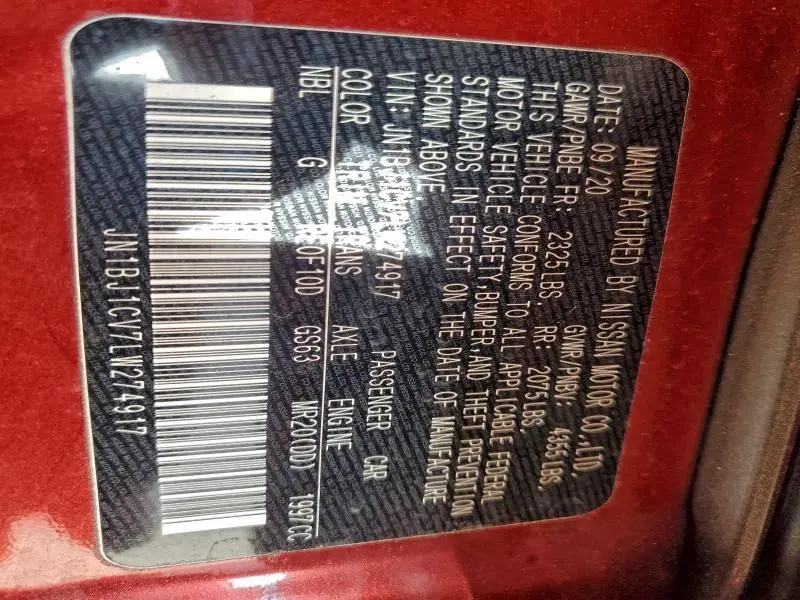 2020 NISSAN ROGUE SPORT S  