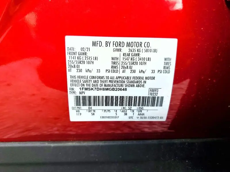 2021 FORD EXPLORER XLT  