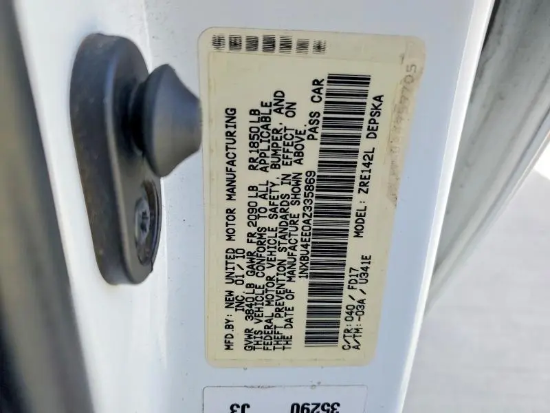 2010 TOYOTA COROLLA S  