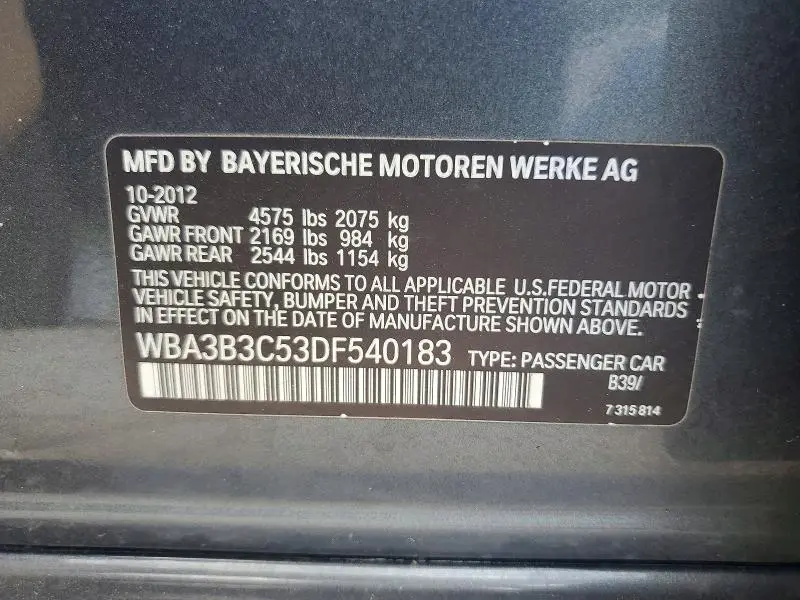 2013 BMW 328 XI  