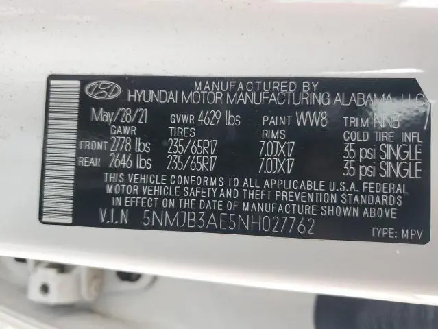 2022 HYUNDAI TUCSON SEL  