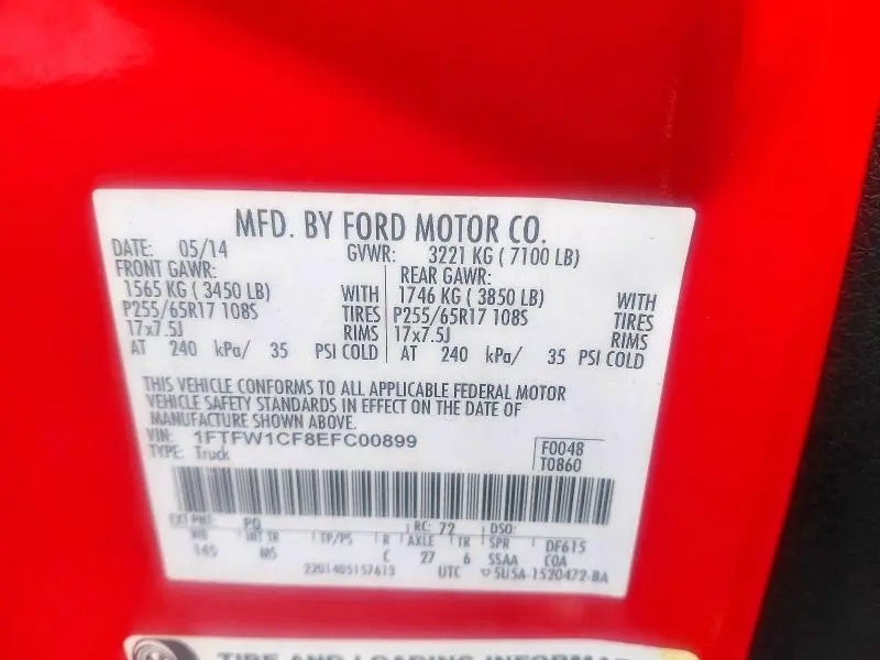 2014 FORD F150 SUPERCREW  