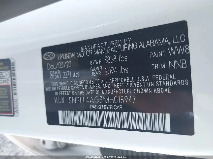 2021 HYUNDAI ELANTRA SE