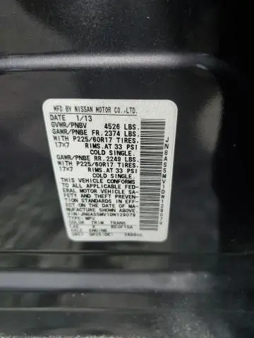 2013 NISSAN ROGUE S  