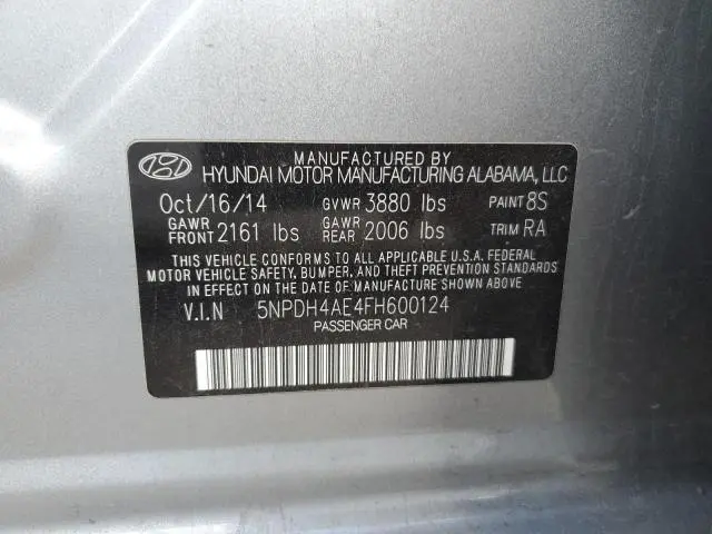2015 HYUNDAI ELANTRA SE  
