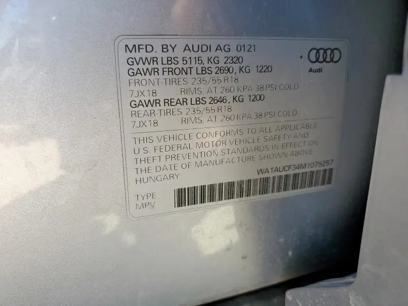 2021 AUDI Q3 PREMIUM 40  