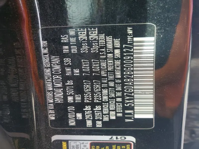 2011 HYUNDAI SANTA FE GLS  