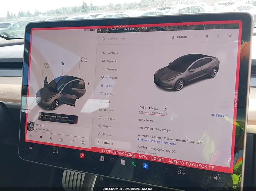 2018 TESLA MODEL 3 LONG RANGE/PERFORMANCE