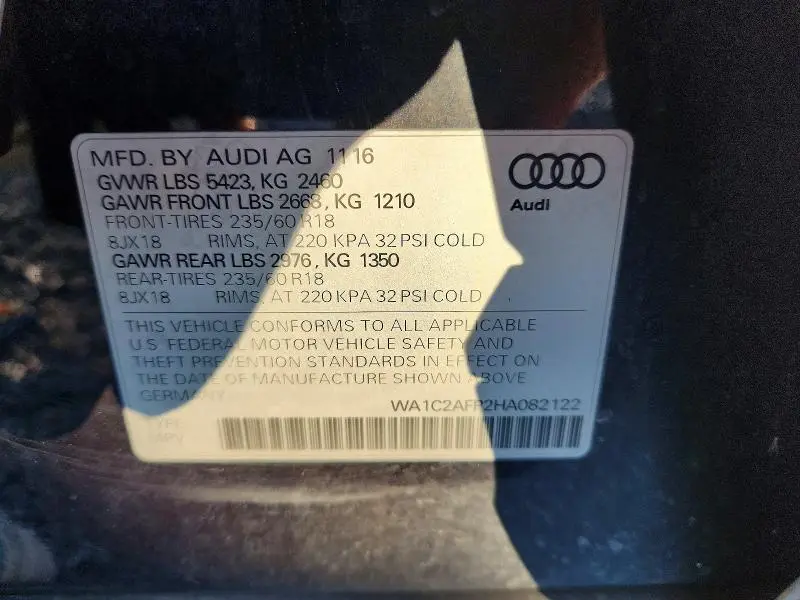 2017 AUDI Q5 PREMIUM  