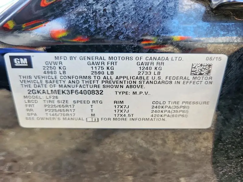 2015 GMC TERRAIN SLE  