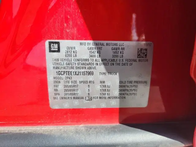 2018 CHEVROLET COLORADO ZR2  