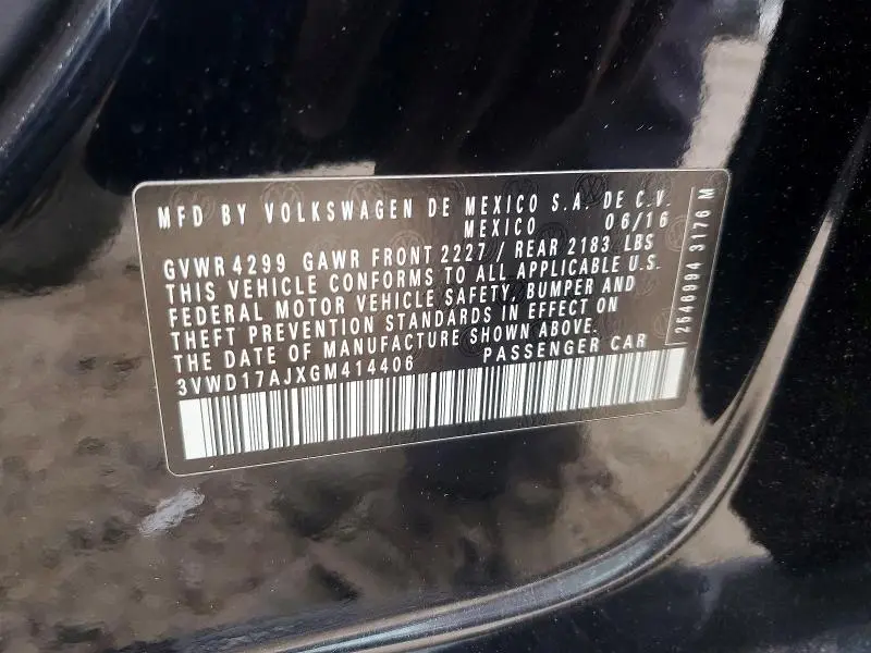 2016 VOLKSWAGEN JETTA SPORT  