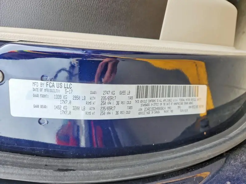 2017 CHRYSLER PACIFICA TOURING L  