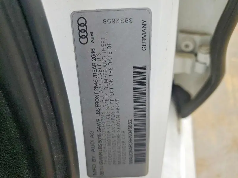 2017 AUDI A6 PREMIUM  
