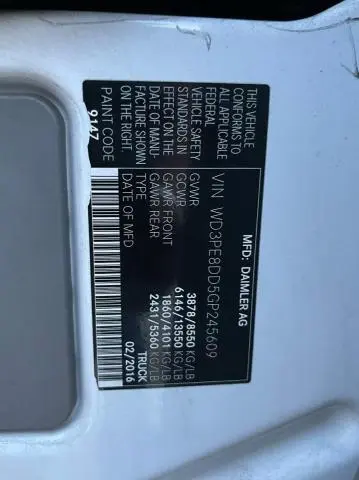 2016 MERCEDES-BENZ SPRINTER 2500  