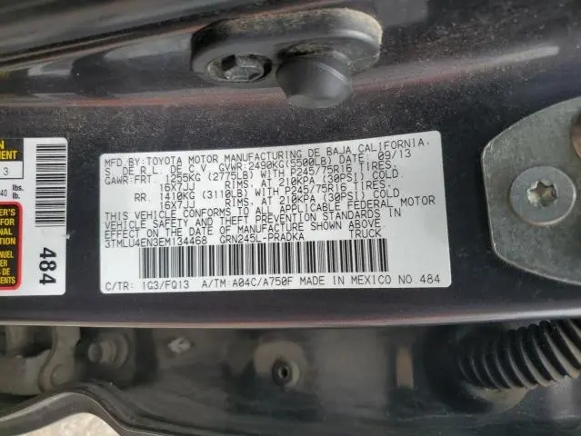 2014 TOYOTA TACOMA DOUBLE CAB  
