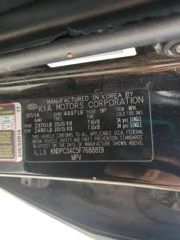 2015 KIA SPORTAGE EX  