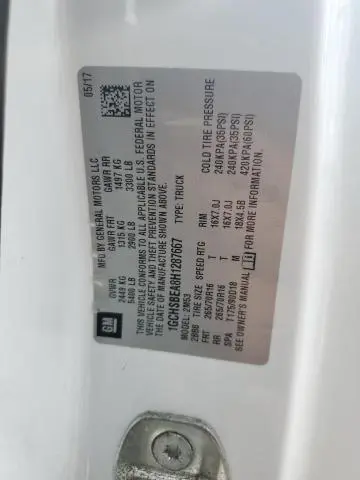 2017 CHEVROLET COLORADO   