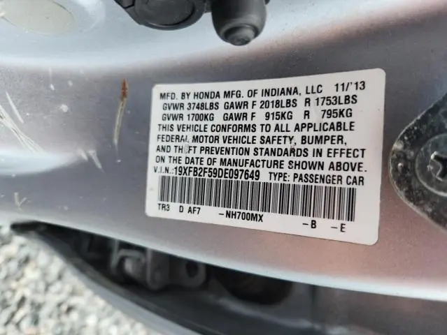 2013 HONDA CIVIC LX  