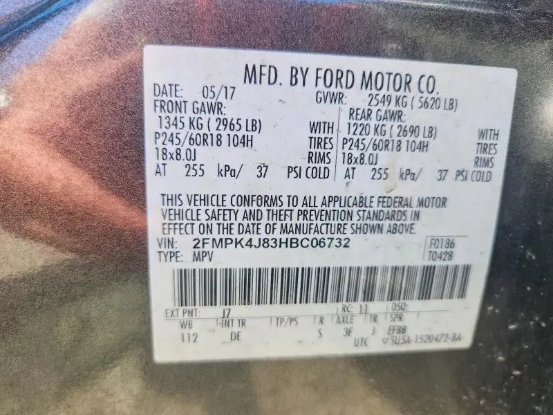 2017 FORD EDGE SEL  