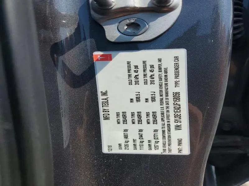 2018 TESLA MODEL 3   