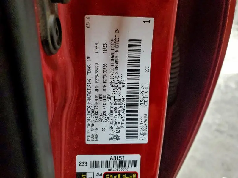 2016 TOYOTA TUNDRA CREWMAX 1794  