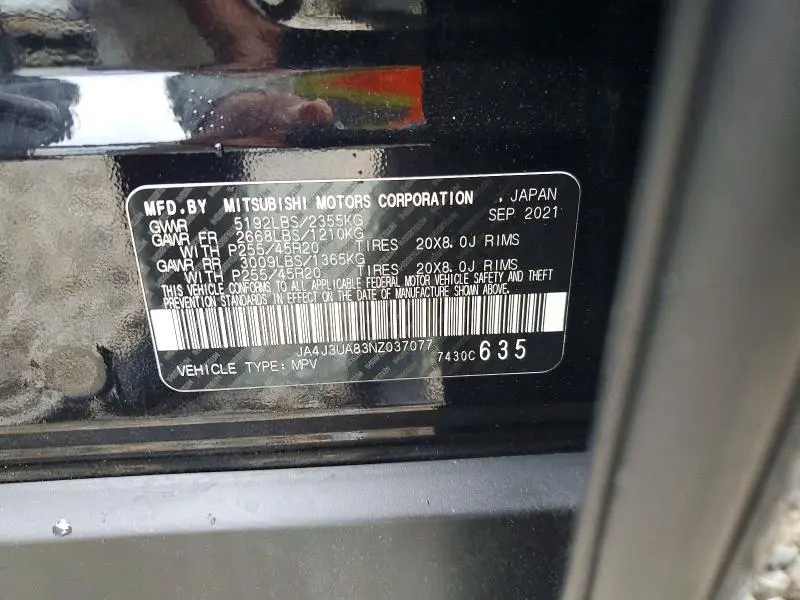 2022 MITSUBISHI OUTLANDER SE  