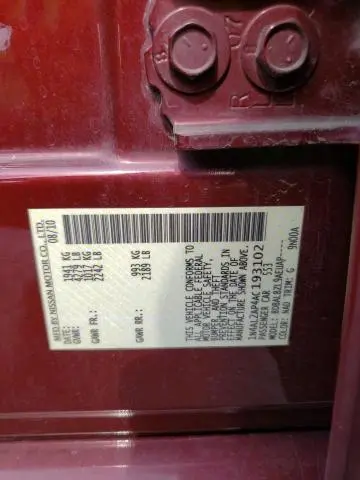 2010 NISSAN ALTIMA BASE  