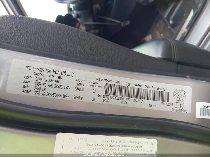 2017 DODGE DURANGO GT