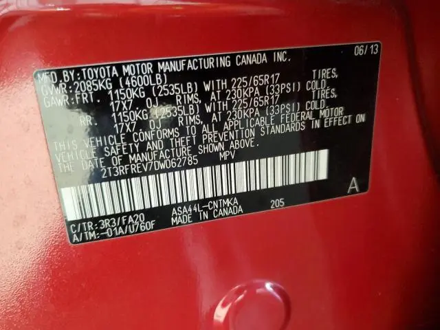 2013 TOYOTA RAV4 XLE  