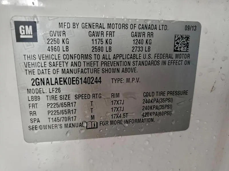 2014 CHEVROLET EQUINOX LS  