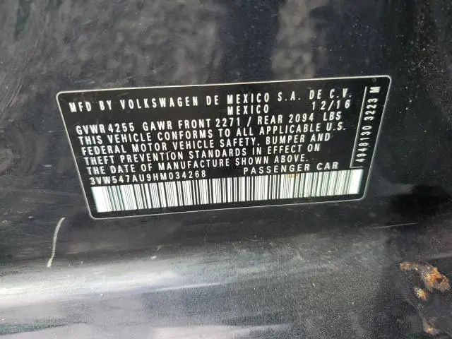 2017 VOLKSWAGEN GTI SPORT