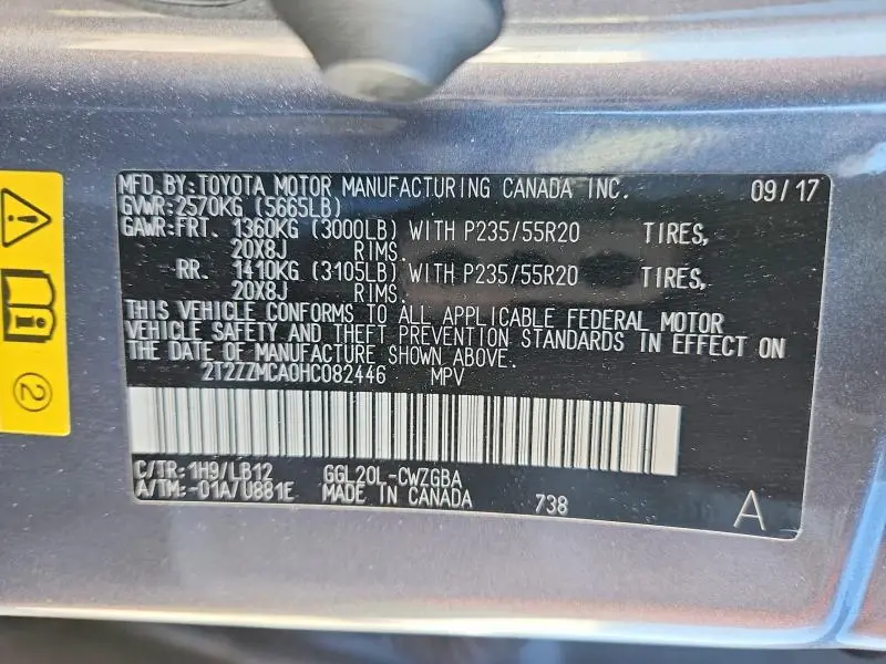 2017 LEXUS RX 350 BASE  