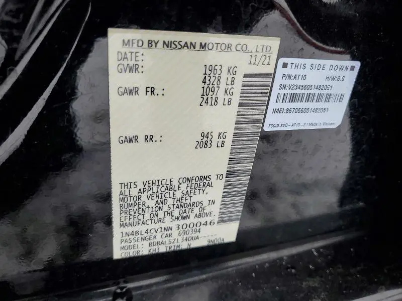 2022 NISSAN ALTIMA SR  