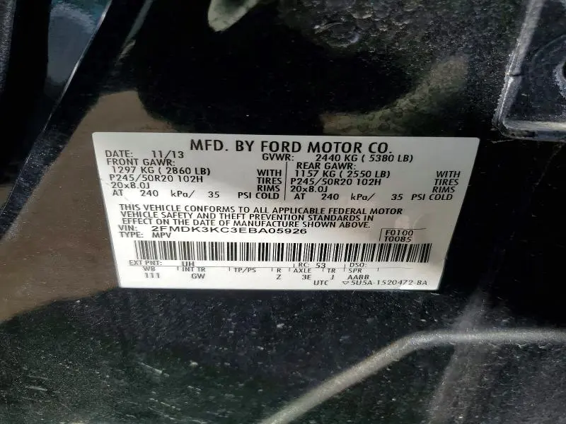 2014 FORD EDGE LIMITED  
