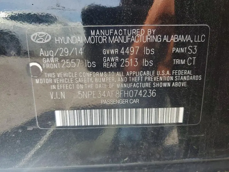 2015 HYUNDAI SONATA LIMITED  