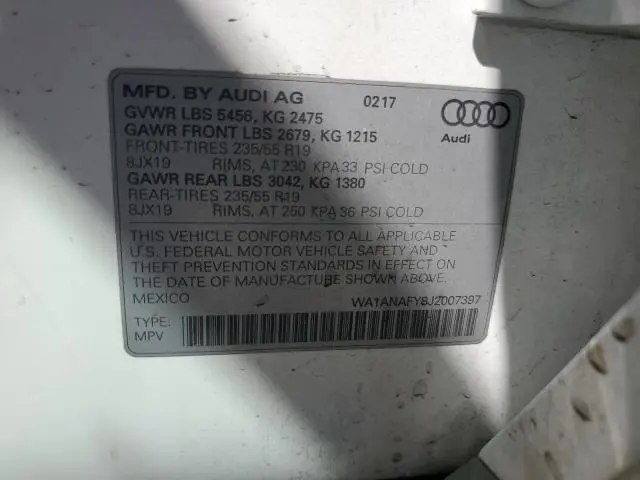 2018 AUDI Q5 PREMIUM  