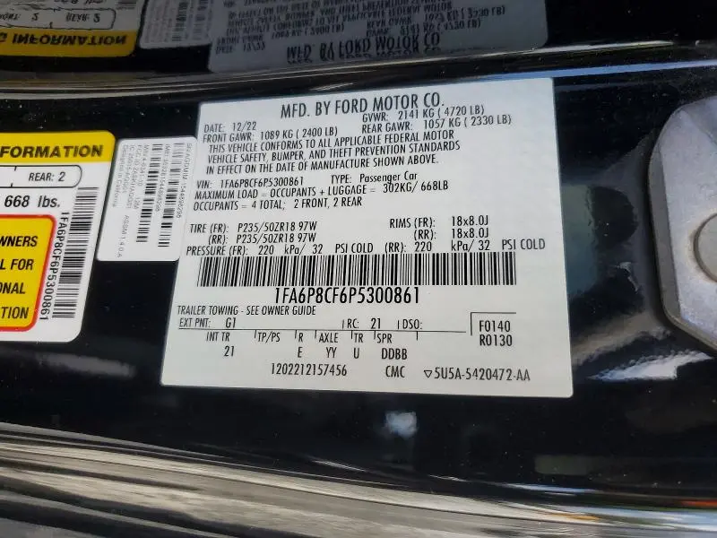 2023 FORD MUSTANG GT  
