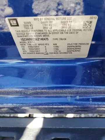 2014 CHEVROLET SILVERADO K1500 LT  