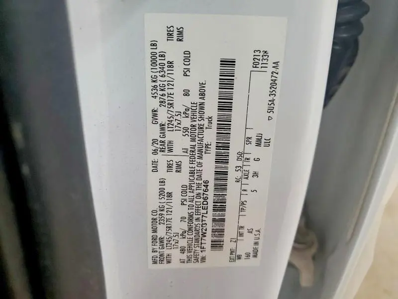 2020 FORD F250 SUPER DUTY  