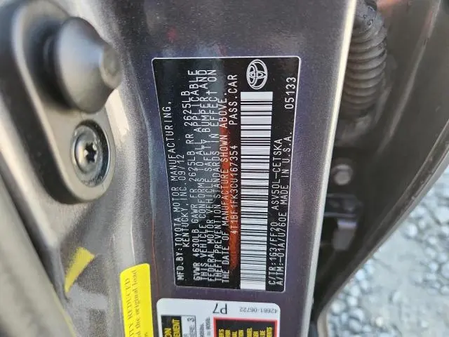 2012 TOYOTA CAMRY BASE  