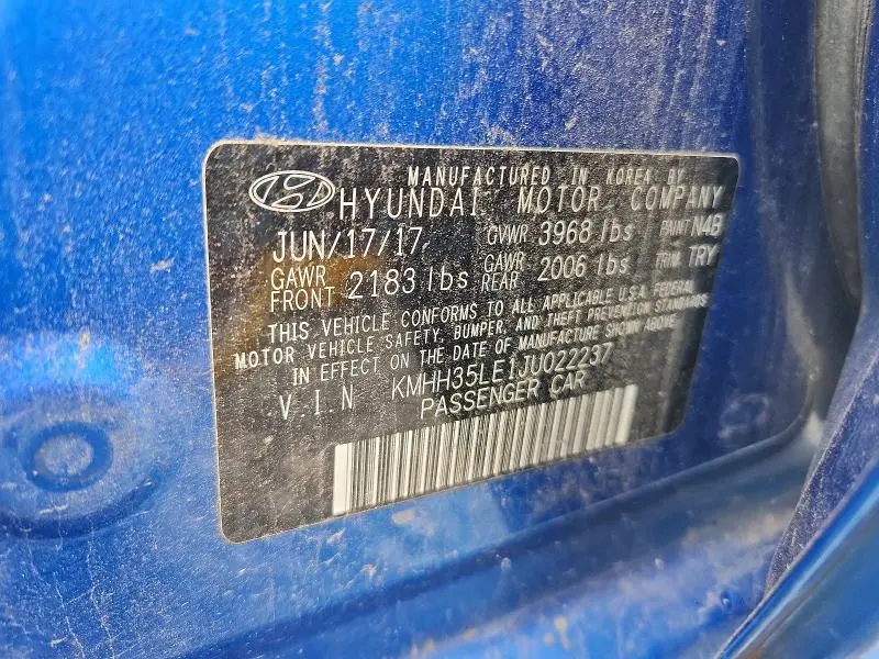 2018 HYUNDAI ELANTRA GT BASE  