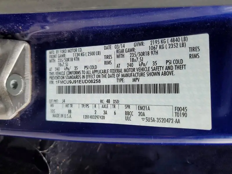 2014 FORD ESCAPE TITANIUM  