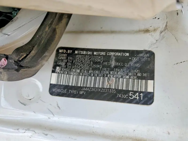2019 MITSUBISHI OUTLANDER SE  