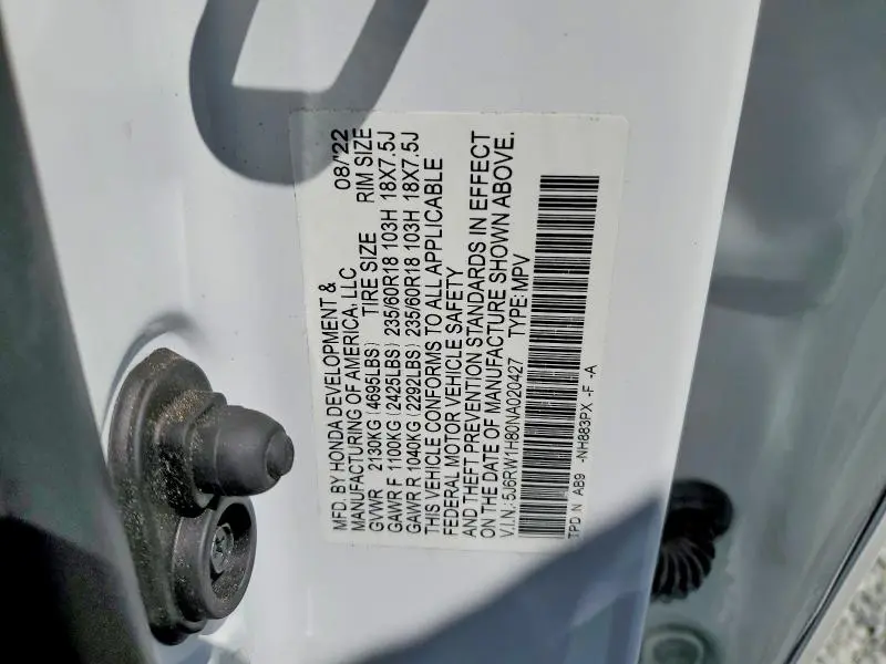2022 HONDA CR-V EXL  